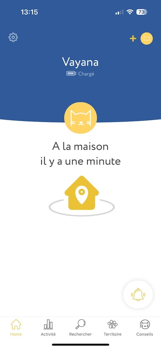 onglet-accueil-app-feelloo la page d'accueil de l'app feelloo